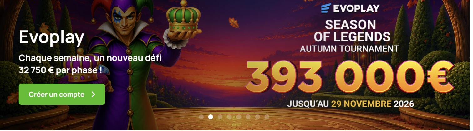Tournoi Season of Legends d'Evoplay sur Millionz Casino